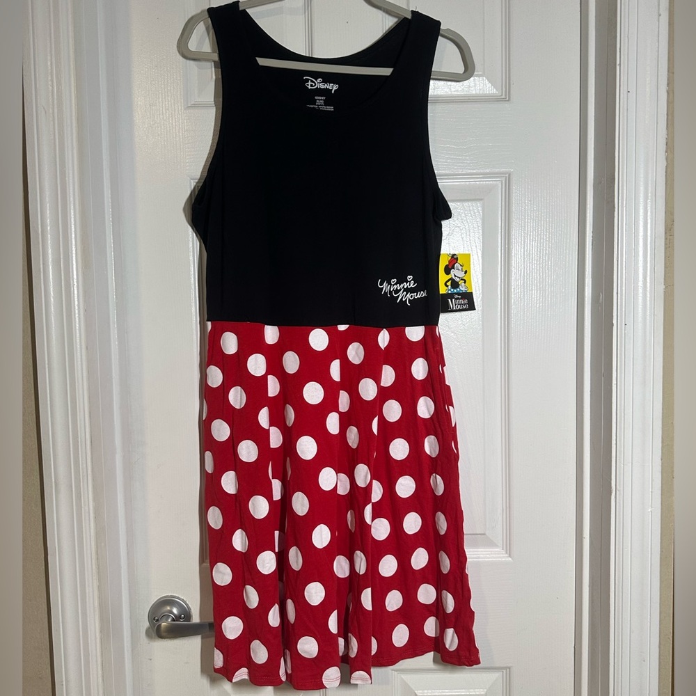 Disney Minnie Mouse Polka Dot Dress Junior Size XL 15/17